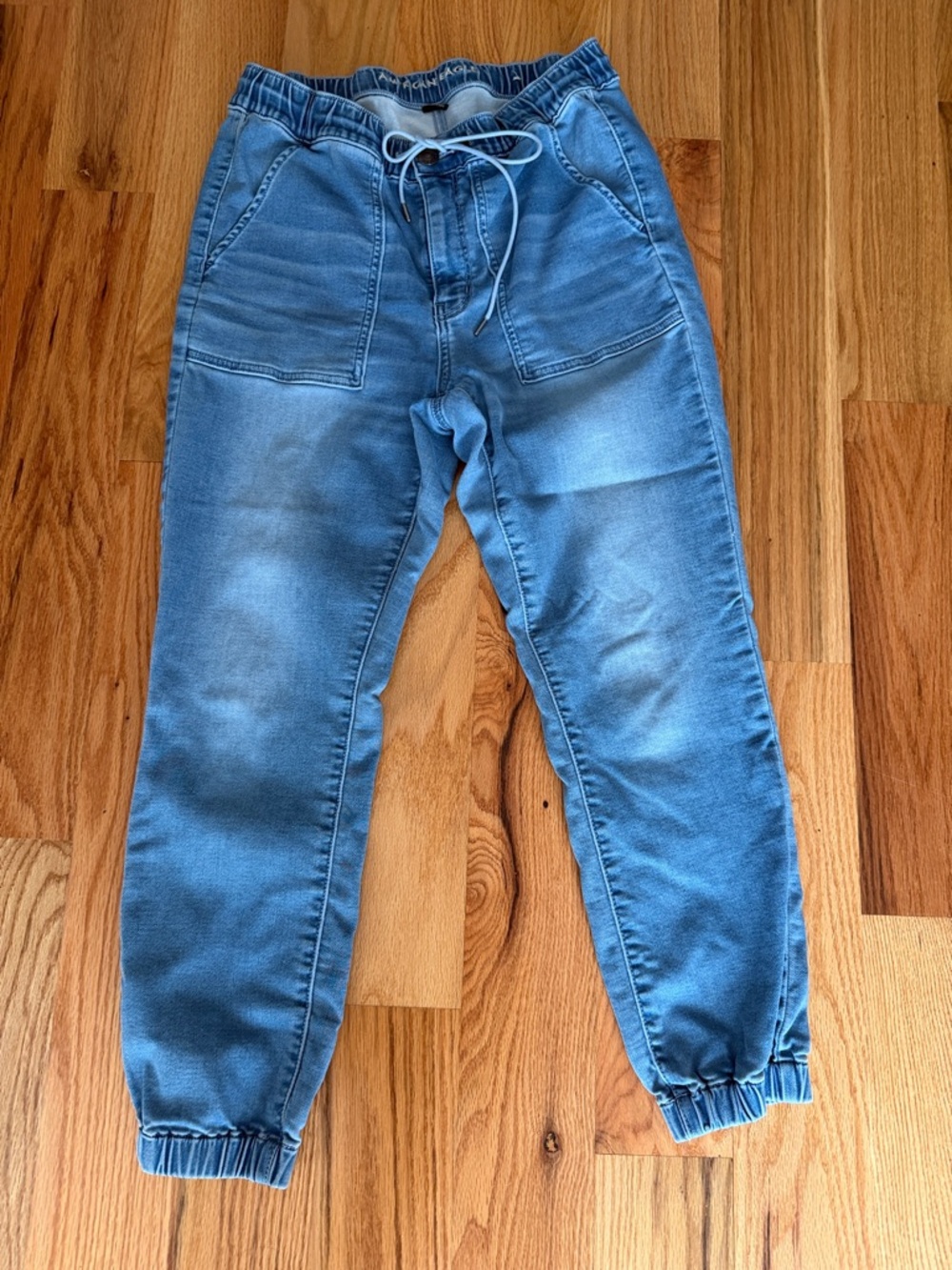 American Eagle Outfitters Blue Washed Denim Joggers